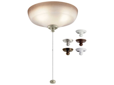 Kichler Pine Bark Glass LED Fan Light Kit