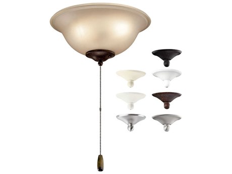 Kichler Umber Etched Glass LED Fan Light Kit