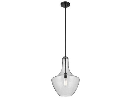 Kichler Everly 1-Light Black Bell Pendant