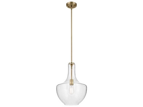 Kichler Everly 1-Light Natural Brass Bell Pendant