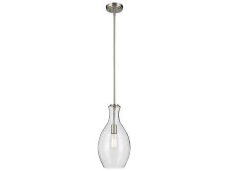 Kichler Everly 1-Light Brushed Nickel Bell Mini Pendant