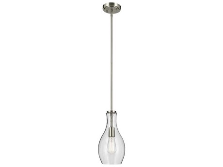 Kichler Everly 1-Light Brushed Nickel Bell Mini Pendant