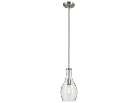 Kichler Everly 1-Light Brushed Nickel Bell Mini Pendant