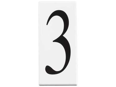 Kichler White Addressed Number 3 Panel