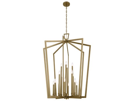 Kichler Abbotswell 16-Light Natural Brass Geometric Pendant