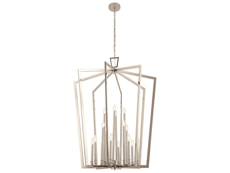Kichler Abbotswell 16-Light Polished Nickel Geometric Linear Pendant