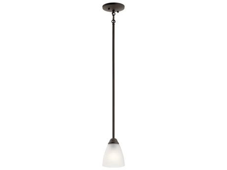 Kichler Jolie 1-Light Olde Bronze Glass Bell Mini Pendant