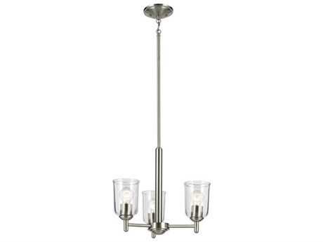 Kichler Shailene 3-Light Brushed Nickel Bell Chandelier