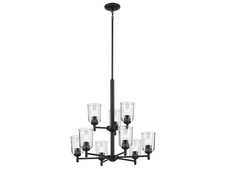 Kichler Shailene 9-Light Black Bell Chandelier