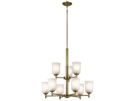 Kichler Shailene 9-Light Natural Brass Chandelier