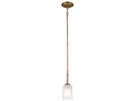 Kichler Shailene 1-Light Natural Brass Mini Pendant