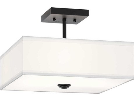 Kichler Shailene 3-Light Black Semi Flush Mount