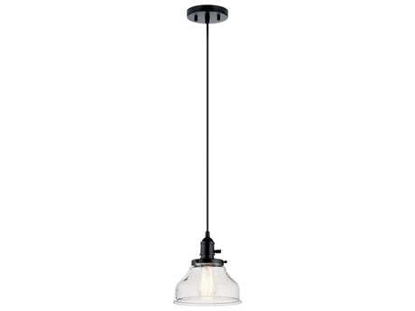 Kichler Avery 1-Light Black Dome Mini Pendant