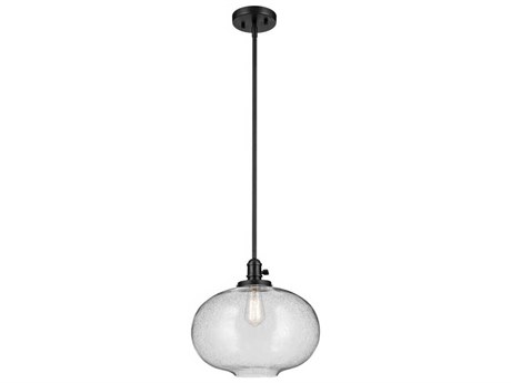 Kichler Avery 1-Light Black Globe Pendant