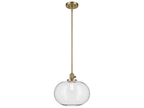 Kichler Avery 1-Light Natural Brass Globe Pendant