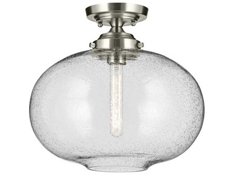 Kichler Avery 1-Light Brushed Nickel Globe Semi Flush Mount