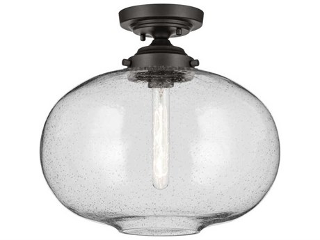 Kichler Avery 1-Light Olde Bronze Globe Semi Flush Mount