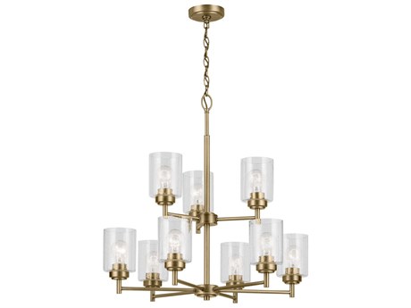 Kichler Winslow 9-Light Natural Brass Chandelier