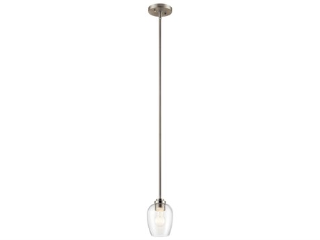 Kichler Valserrano 1-Light Black Nickel Glass Bell Mini Pendant