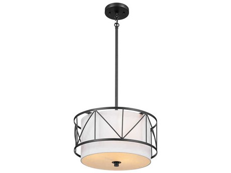 Kichler Birkleigh 3-Light Black Drum Pendant