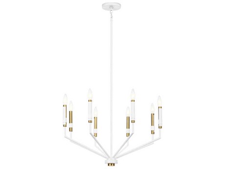 Kichler Armand 8-Light White Bronze Candelabra Chandelier