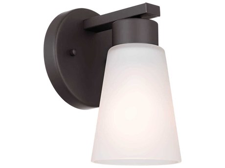 Kichler Stamos 1-Light Olde Bronze Glass Wall Sconce