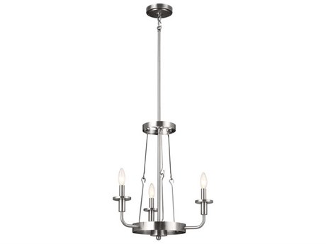 Kichler Vetivene 3-Light Classic Pewter Candelabra Chandelier