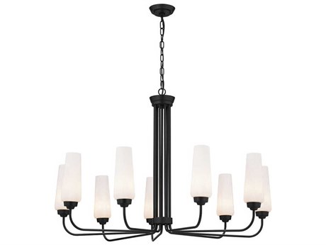 Kichler Truby 9-Light Black Glass Chandelier