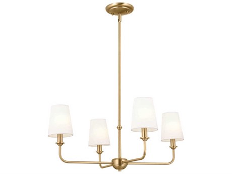 Kichler Pallas 4-Light Brushed Natural Brass Empire Chandelier