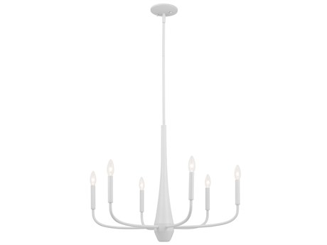 Kichler Deela 6-Light White Candelabra Chandelier