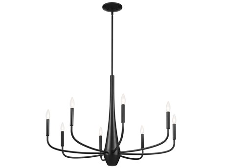 Kichler Deela 8-Light Black Candelabra Chandelier