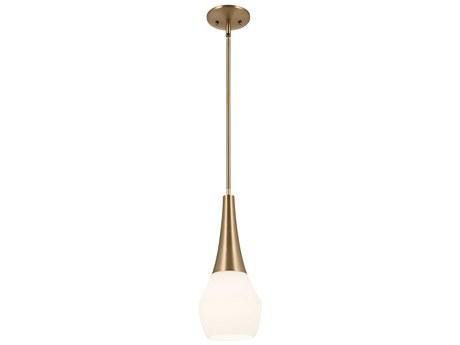 Kichler Deela 1-Light Champagne Bronze Glass Geometric Mini Pendant