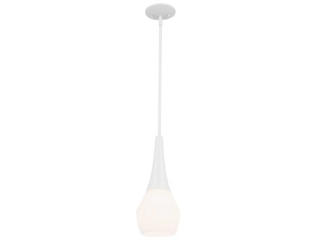 Kichler Deela 1-Light White Glass Geometric Mini Pendant