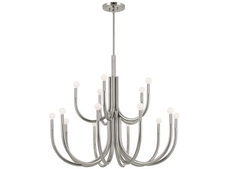 Kichler Odensa 15-Light Polished Nickel Candelabra Chandelier