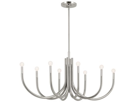 Kichler Odensa 8-Light Polished Nickel Linear Island Pendant