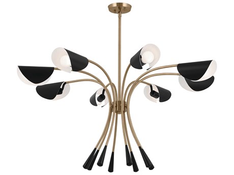 Kichler Arcus 8-Light Champagne Bronze Black Geometric Chandelier