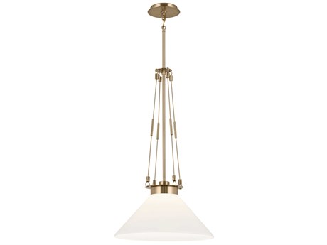 Kichler Albers 1-Light Champagne Bronze Glass Pendant