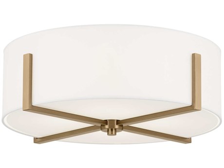 Kichler Malen 4-Light Champagne Bronze Drum Flush Mount