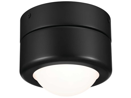 Kichler Tibbi 1-Light Black Glass LED Dome Flush Mount