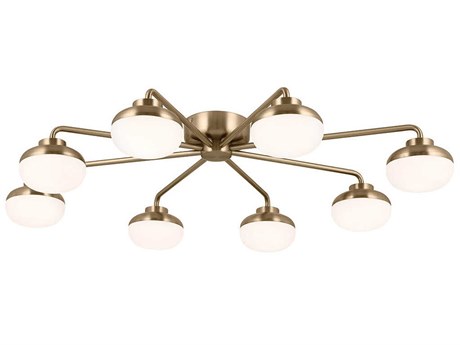 Kichler Remy 8-Light Champagne Bronze Glass LED Semi Flush Mount