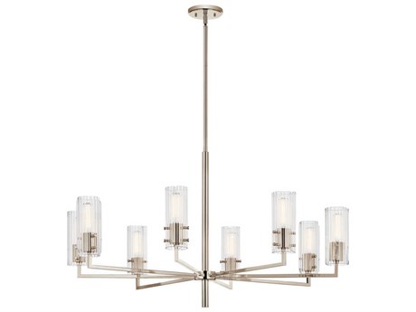 Kichler Velestino 8-Light Polished Nickel Cylinder Chandelier