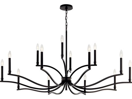 Kichler Malene 14-Light Black Chandelier