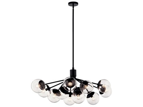 Kichler Silvarious 12-Light Black Chandelier
