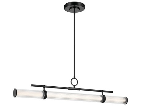 Kichler Riven 1-Light Black Linear Island Pendant