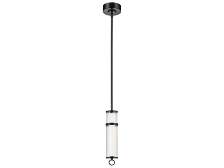Kichler Riven 1-Light Black Cylinder Mini Pendant
