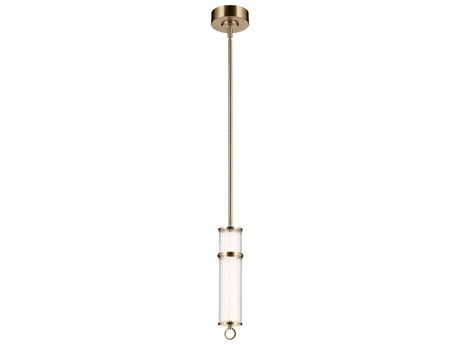 Kichler Riven 1-Light Champagne Bronze Cylinder Mini Pendant