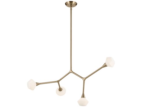 Kichler Cassius 4-Light Champagne Bronze Geometric Island Pendant
