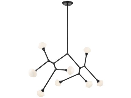 Kichler Cassius 8-Light Black Geometric Island Pendant