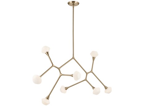 Kichler Cassius 8-Light Champagne Bronze Geometric Island Pendant