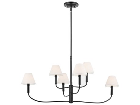 Kichler Eadie 6-Light Black Tiered Island Pendant
